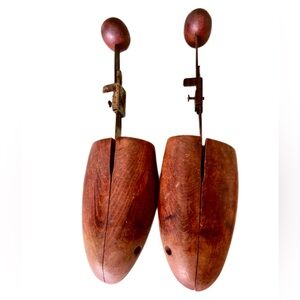 Vintage Wooden Shoe Stretchers w/Metal Adjuster